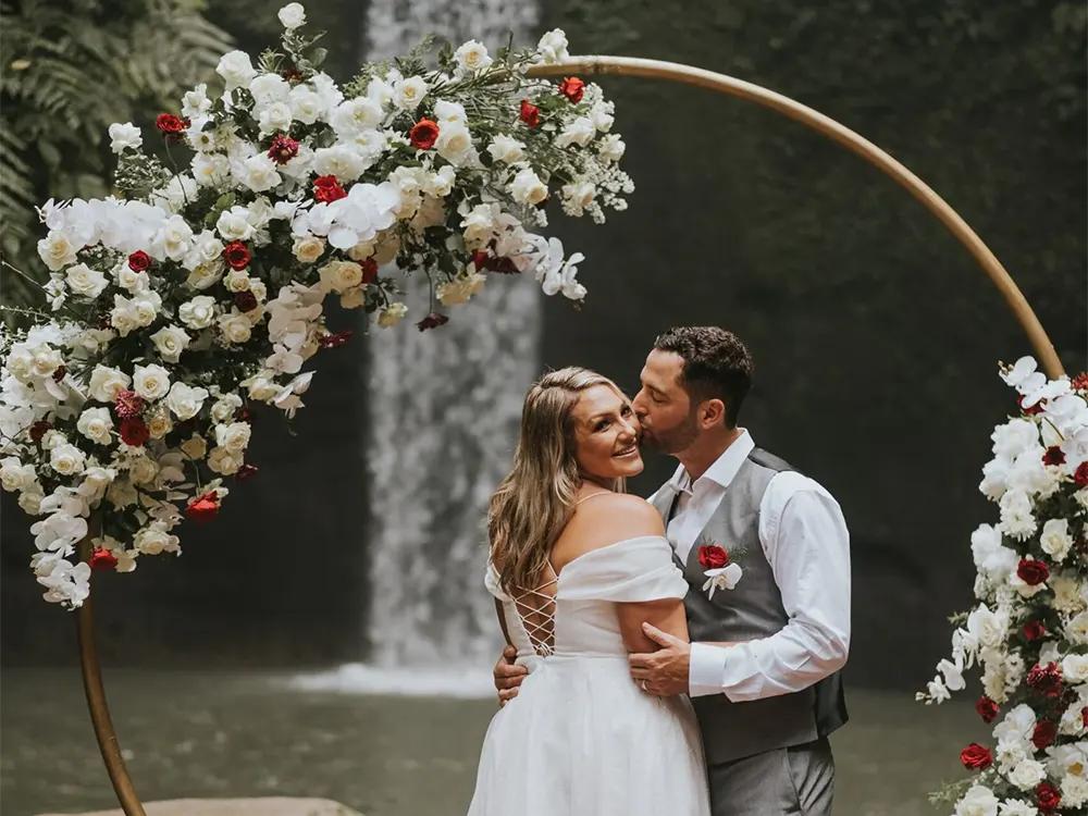 bali waterfall wedding